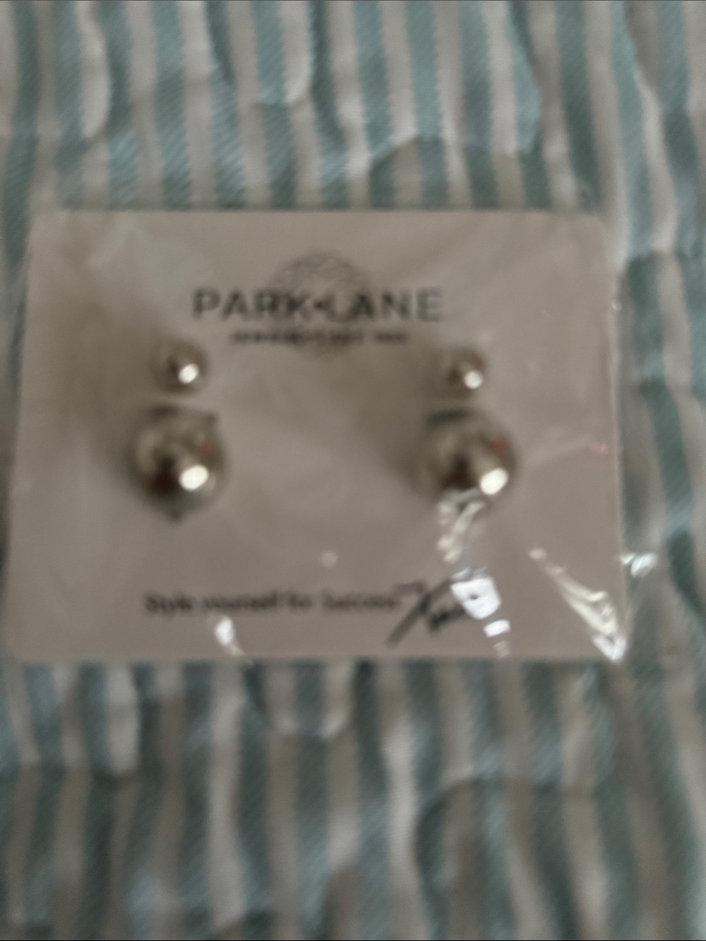 Park Lane Silver Double-Ball Stud Earrings